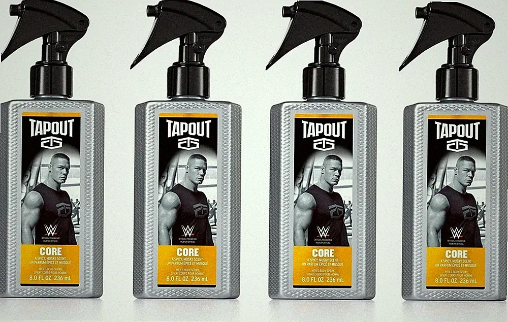 4 Bottles Tapout CORE for Men Body Spray 8.0 oz (236 ml) NEW Spicy Musky Scent