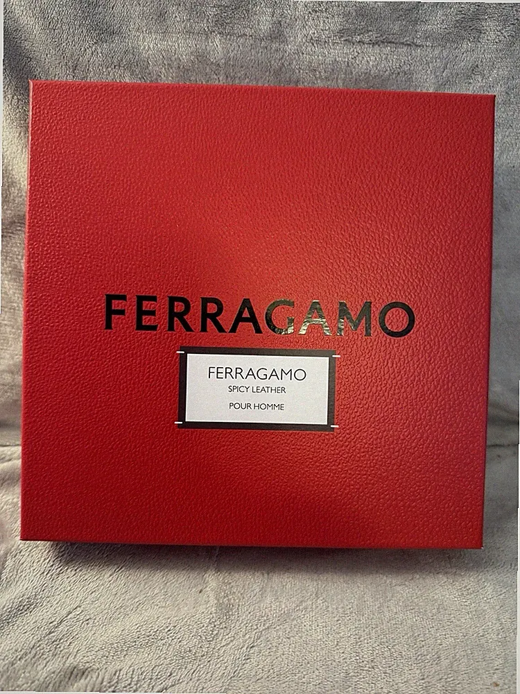 Ferragamo Spicy Leather Pour Homme Spray Gift Set for Men 3.4 fl oz 100 mL