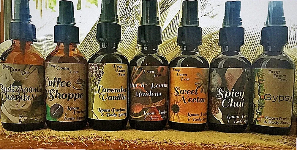 Room Sprays, Body Sprays, Gypsy, Chai, Incense, Coffee, Lavender, Vanilla