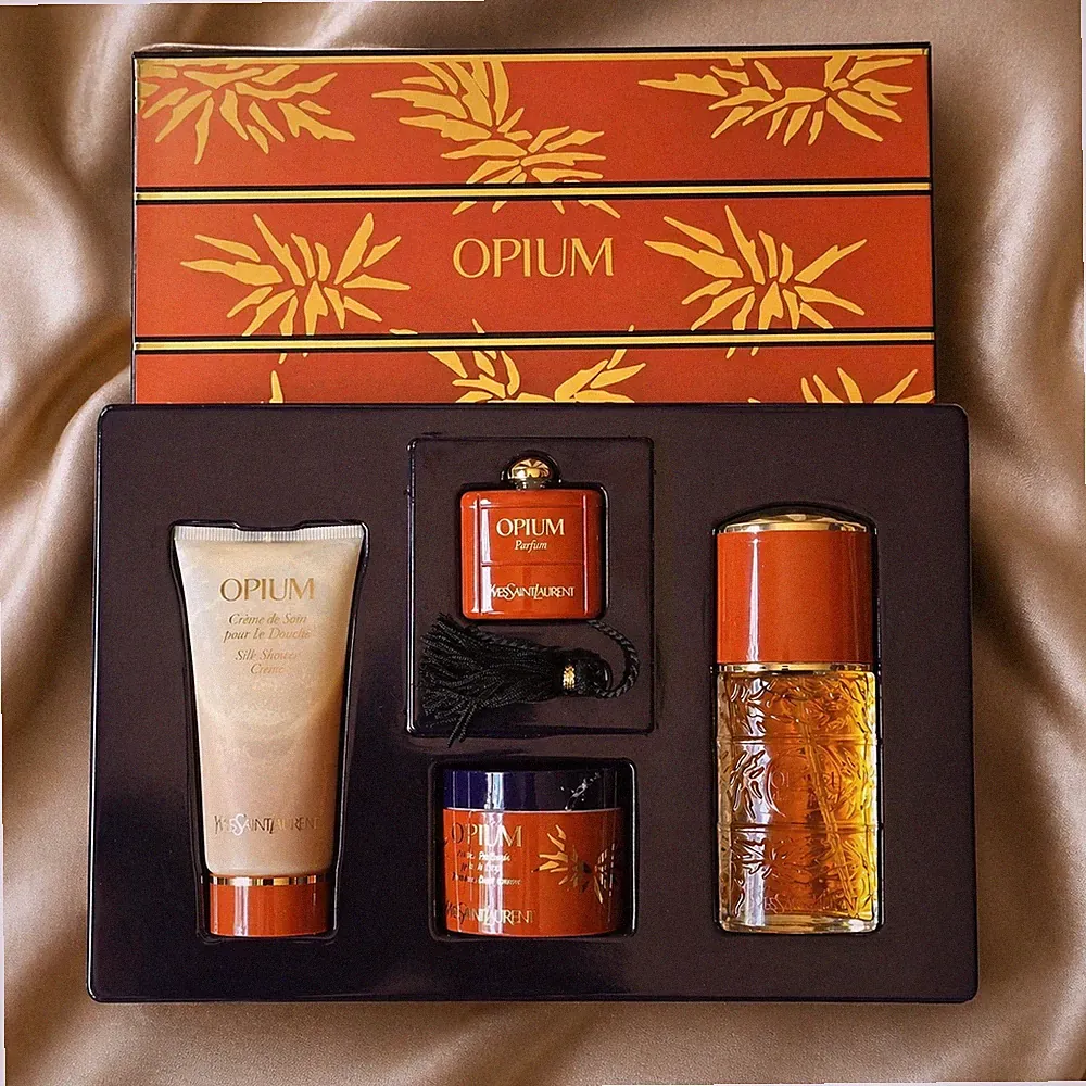 Vintage YSL Yves Saint Laurent Opium Unused 4pc Gift Set 71% Vol Parfum Extrait